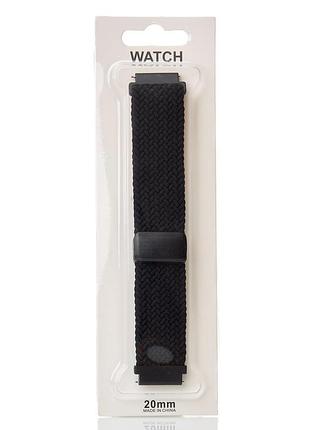 Ремешок для часов universal "nylon braided magnetic" 20 мм black