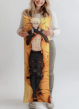 Дакимакура katsuki bakugou, (подушка обнимашка) 120*40 см
