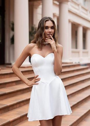 Коктейльне плаття ämeraude corset 💚арт.564, молочний m
