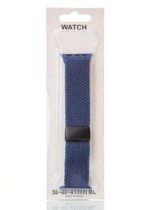 Ремешок для apple watch "nylon braided magnetic" 38/40/41 мм sea blue