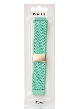 Ремешок для часов universal "nylon braided magnetic" 20 мм mint