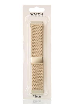 Ремешок для часов universal "nylon braided magnetic" 22 мм starlight