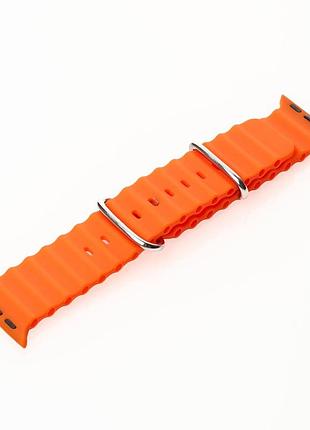 Ремешок для apple watch "ocean band" 42/44/45/49 мм оранжевый