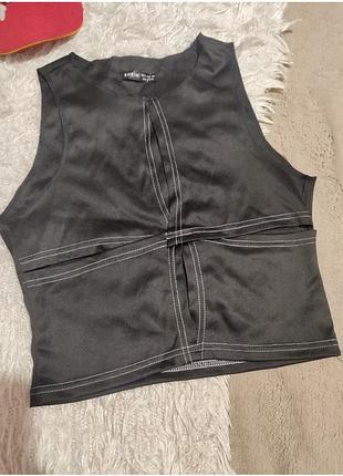 Shein топ с отстрочкой