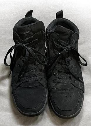 Продам високі кеди skechers smooth street - cozy (оригінал)