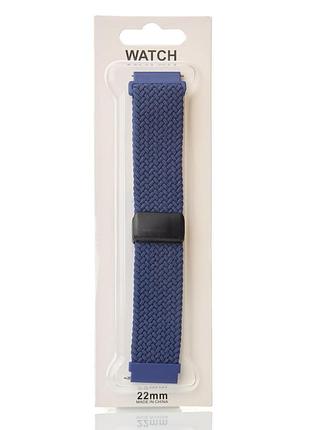 Ремешок для часов universal "nylon braided magnetic" 22 мм sea blue