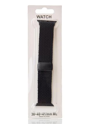 Ремешок для apple watch "nylon braided magnetic" 38/40/41 мм black