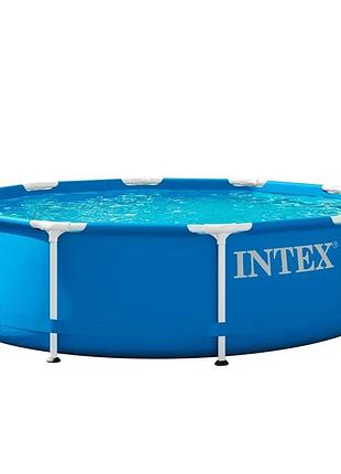 Каркасний басейн intex 28200 круглий 305×76 см, 4485 л, металевий каркас, сімейний басейн для дачі