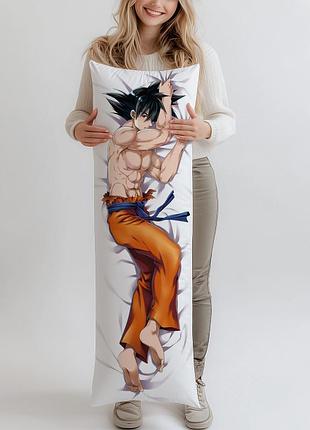 Дакимакура dragon ball son goku, (подушка обнимашка) 120*40 см