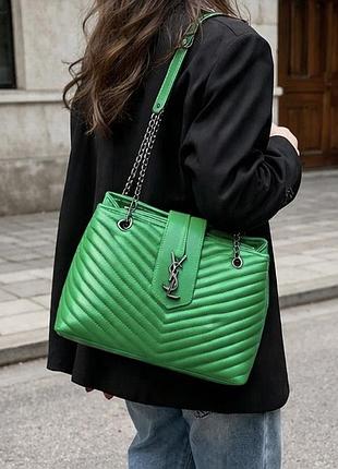 Жіноча шкіряна сумка yves saint laurent ів сен лоран, крос-боді, сумка на плече
