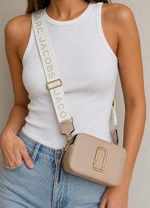 Сумка женская no brand marc jacobs the snapshot beige gold