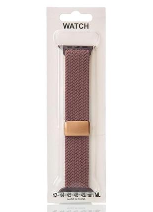 Ремешок для apple watch "nylon braided magnetic" 42/44/45/46/49 мм cherry
