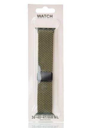 Ремешок для apple watch "nylon braided magnetic" 38/40/41 мм khaki