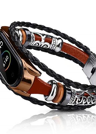 Ремінець для mi band 3/4 jewellery band помаранчевий/рожеве золото