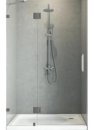 Дверь в нишу koer sr sd04-120x200-tr-07 прозрачное стекло easy clean 10мм, графит (kr5388)