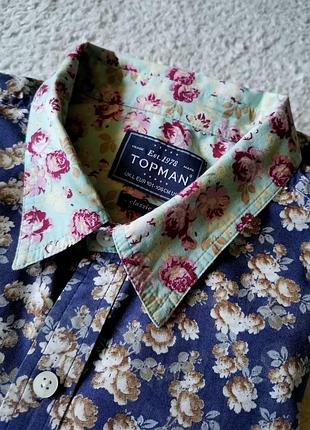 Рубашка мужская хлопок коттон topman коттоновая мужская сорочка гавайка тенниска