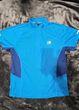 Мужская футболка для бега, беговое джерси quiarter-zip running top karrimor run, размерl