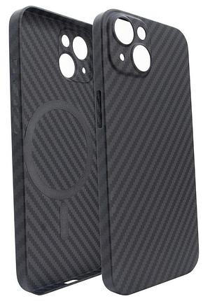Чехол pc carbon с magsafe противоударный для iphone 13 черный