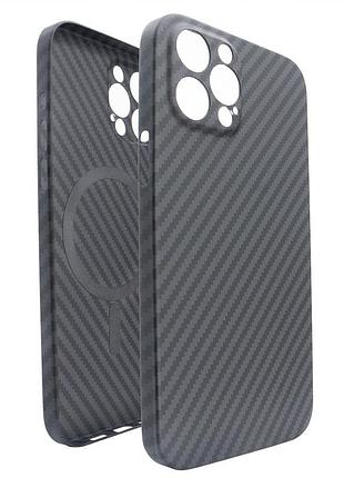 Чохол pc carbon протиударний для iphone 14 pro з magsafe чорний