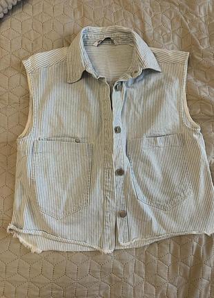 Жилетка zara , джинсова , s/m