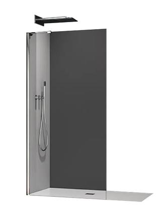 Душова перегородка koer sr sp02-100x200-tr-01 walk-in прозоре скло easy clean 8 мм, хром (kr5395)