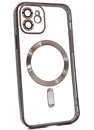 Чохол shining з magsafe для iphone 11 чорний захисний із лінзами для камери