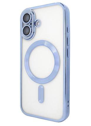Чохол shining з magsafe для iphone 17 блакитний захисний аксесуар для стильного оформлення телефона