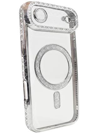 Чехол diamond shining case с magsafe для iphone 17 air серебристый защитный аксессуар для смартфона