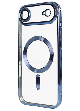 Чехол силиконовый shining с magsafe для iphone 17 air синий аксессуар для защиты телефона