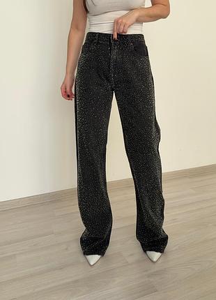 Джинси в камінцях zara