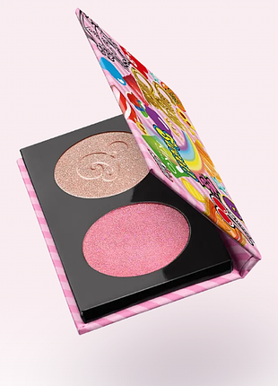 Палетка для обличчя kiko milano candy crush™ mega blush & highlighter duo - 01 beaming bliss (000274-01)