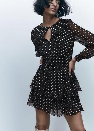 Повітряна шифонова сукня zara