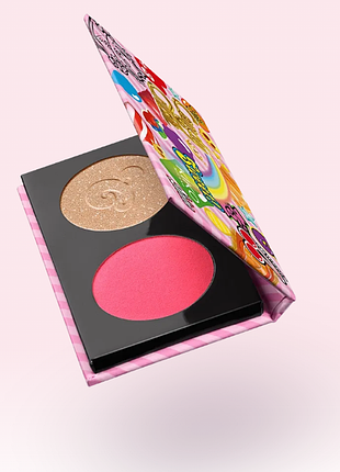 Палетка для обличчя kiko milano candy crush™ mega blush & highlighter duo - 02 raspberry riot (000274-02)