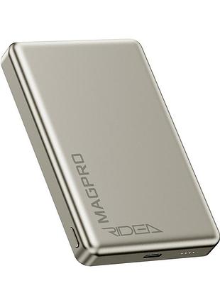 Мобильная батарея ridea rp-m10 magpro qc/pd 20w, qi 15w with magnetic 10000mah титан