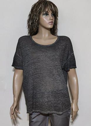 Drykorn for beautiful peoples лляна льон футболка в стилі оверсайз/697/n