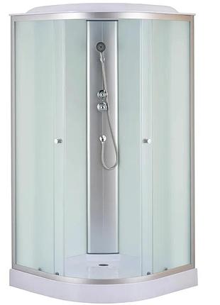 Бокс душевой без гидромассажа mixxus strong sb02-90x90x215-fb satin с низким поддоном (mi6886)