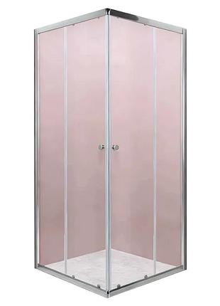 Душевая кабина без поддона mixxus cubic sc01-90x90x185-tr chrome прозрачное стекло 4мм new (mi8366)