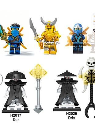Набір фігурок ніндзяго 5 шт ninjago masters of spinjitzu типу лего