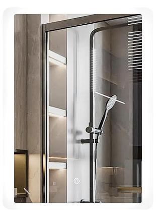 Зеркало mixxus premium olivary mr19-80x60-reverse с led touch, anti-fog, диммером (3-6,5kk) (mp6628)