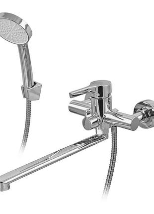 Смеситель для ванны zerix rex-006 (euro) chrome с нерж. стали (колир хром) (zx6118)