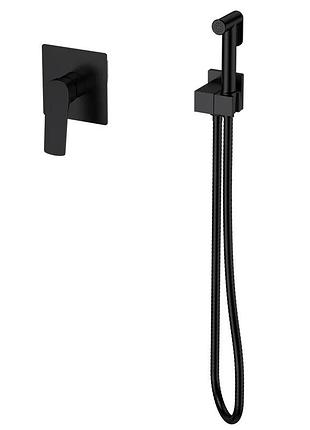 Змішувач для гігієнічного душу mixxus premium mone 002 inner black вбудований з лійкою (mi6779)