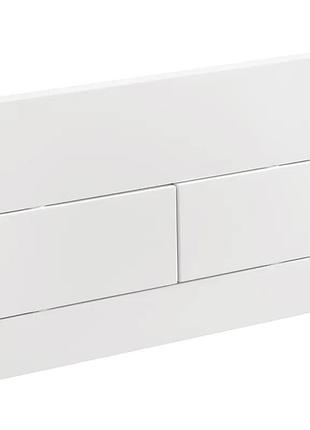Панель смыва koer kt-0603-03 240x160x10mm пластиковая, кнопка линейная (цвет белый) (kr5318)