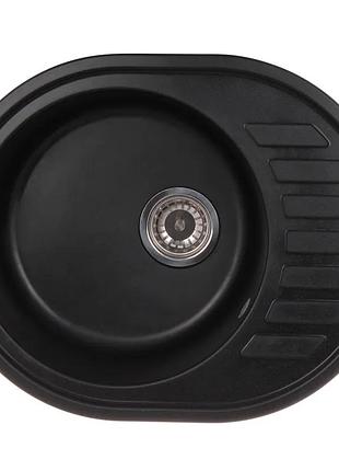 Мойка кухонная zerix zs-6250r-03 черная (zx4548)