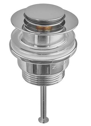 Донний клапан для раковини zerix bv-04 1 1/4'' універсальний (з/без перел) сlick-сlack (колір хром) (zx6021)
