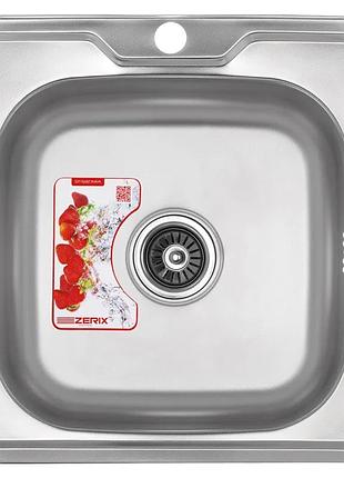 Мийка кухонна zerix z5050-06-160md (micro decor) (zs0581)