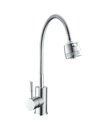 Смеситель для кухни champion sus-011 chrome reflector с рефлекторным изливом из нержавеющей стали (ch6538)
