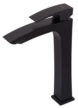 Смеситель для умывальника koer kb-11007-05 высокий (цвет черный) (kr3441)