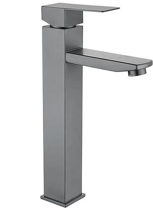Смеситель для умывальника mixxus kub-001-high graphite с нерж. стали sus304 (mi6094)