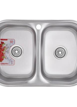 Мийка кухонна zerix z7749-08-180e (satin) (zm0565)