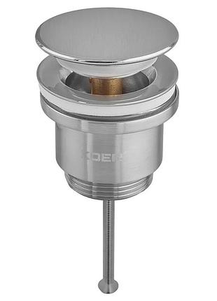 Донный клапан для раковины koer pw-11-02 1 1/4'' универсальный (с/без перел) сlick-сlack ss color (kr5792)